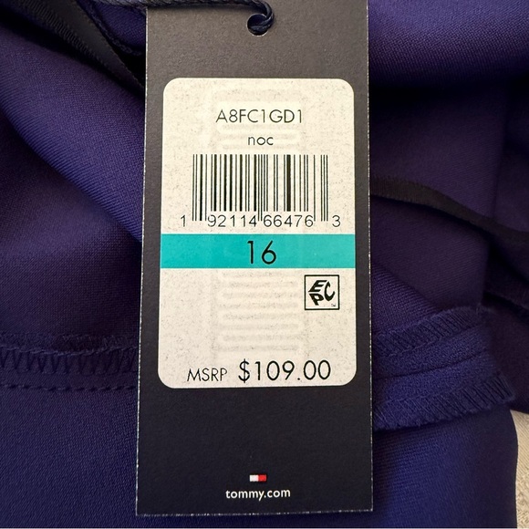 Tommy Hilfiger Ruffle-Sleeve Fit & Flare Dress – Size 16 - Picture 4 of 9